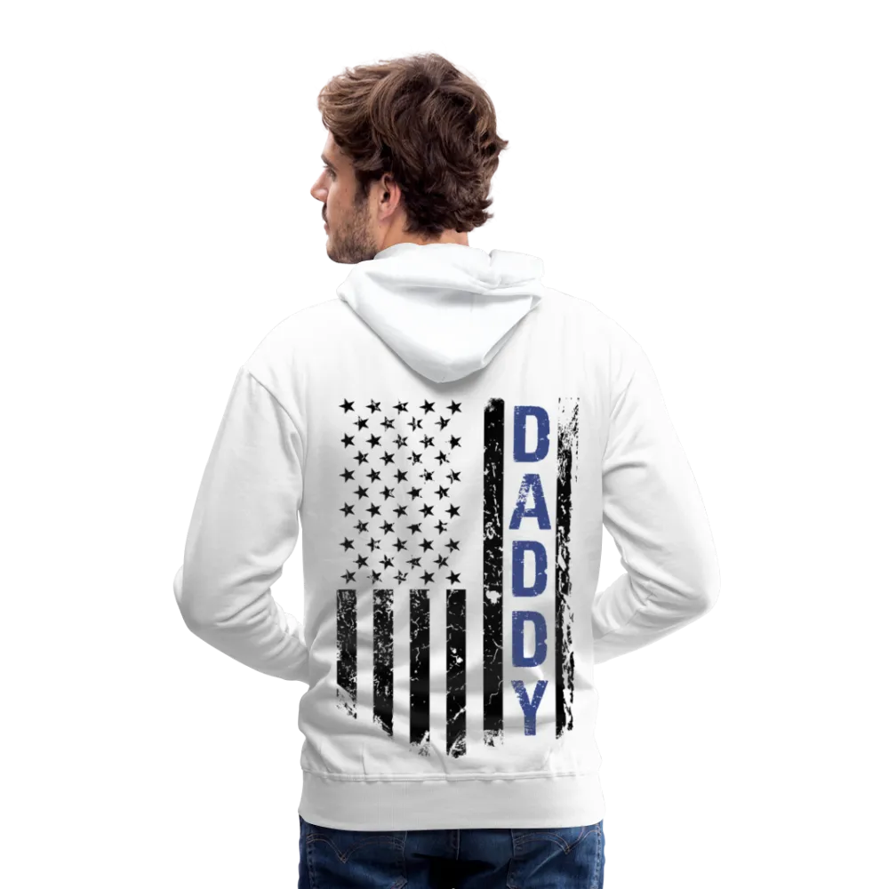 Daddy American Flag Blue Line Men’s Premium Hoodie