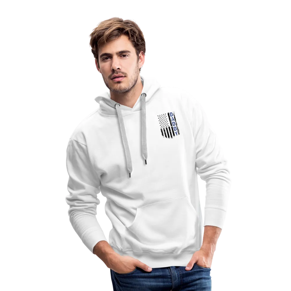 Daddy American Flag Blue Line Men’s Premium Hoodie