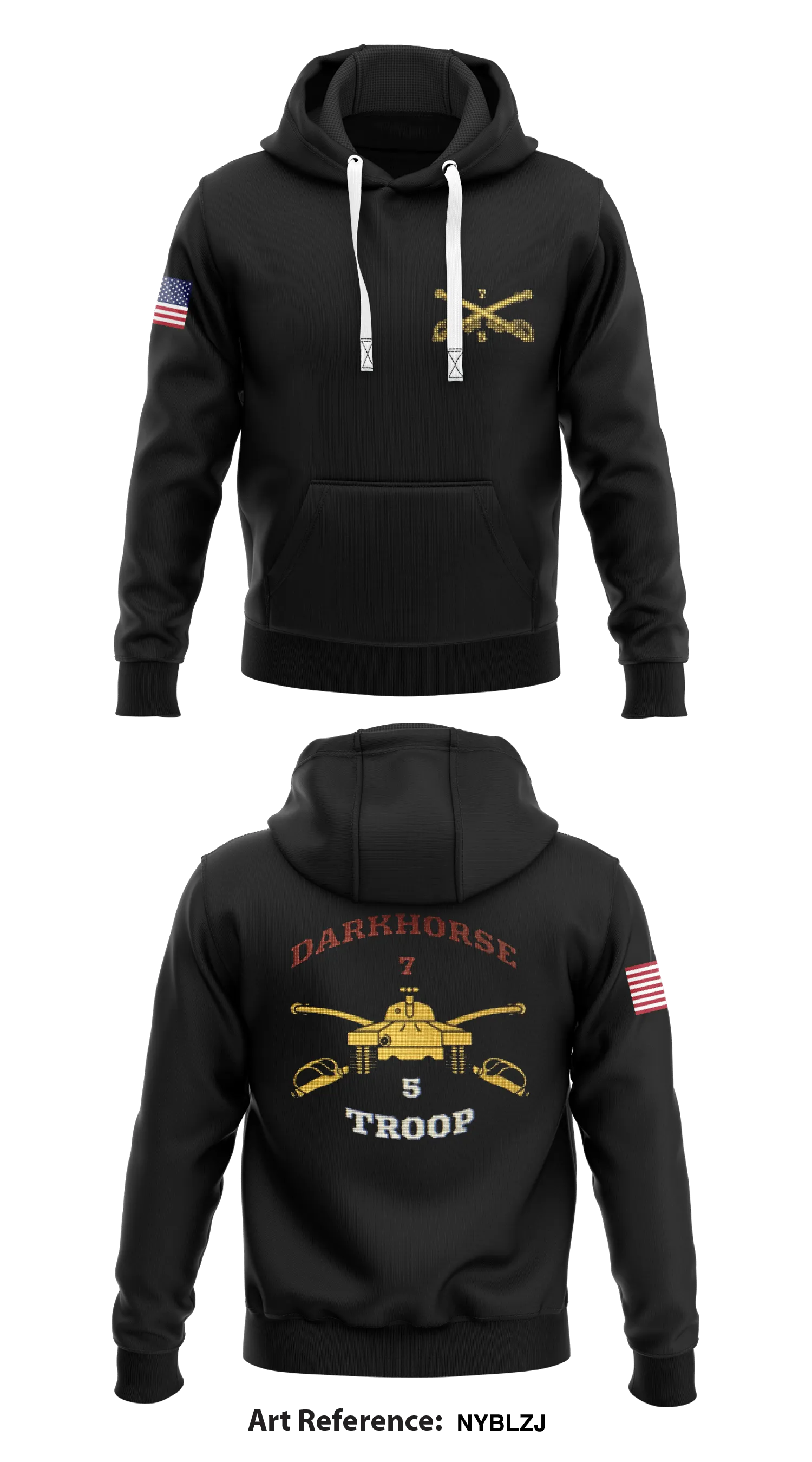 Darkhorse Troop Store 2  Core Men's Hooded Performance Sweatshirt - NYBLZJ