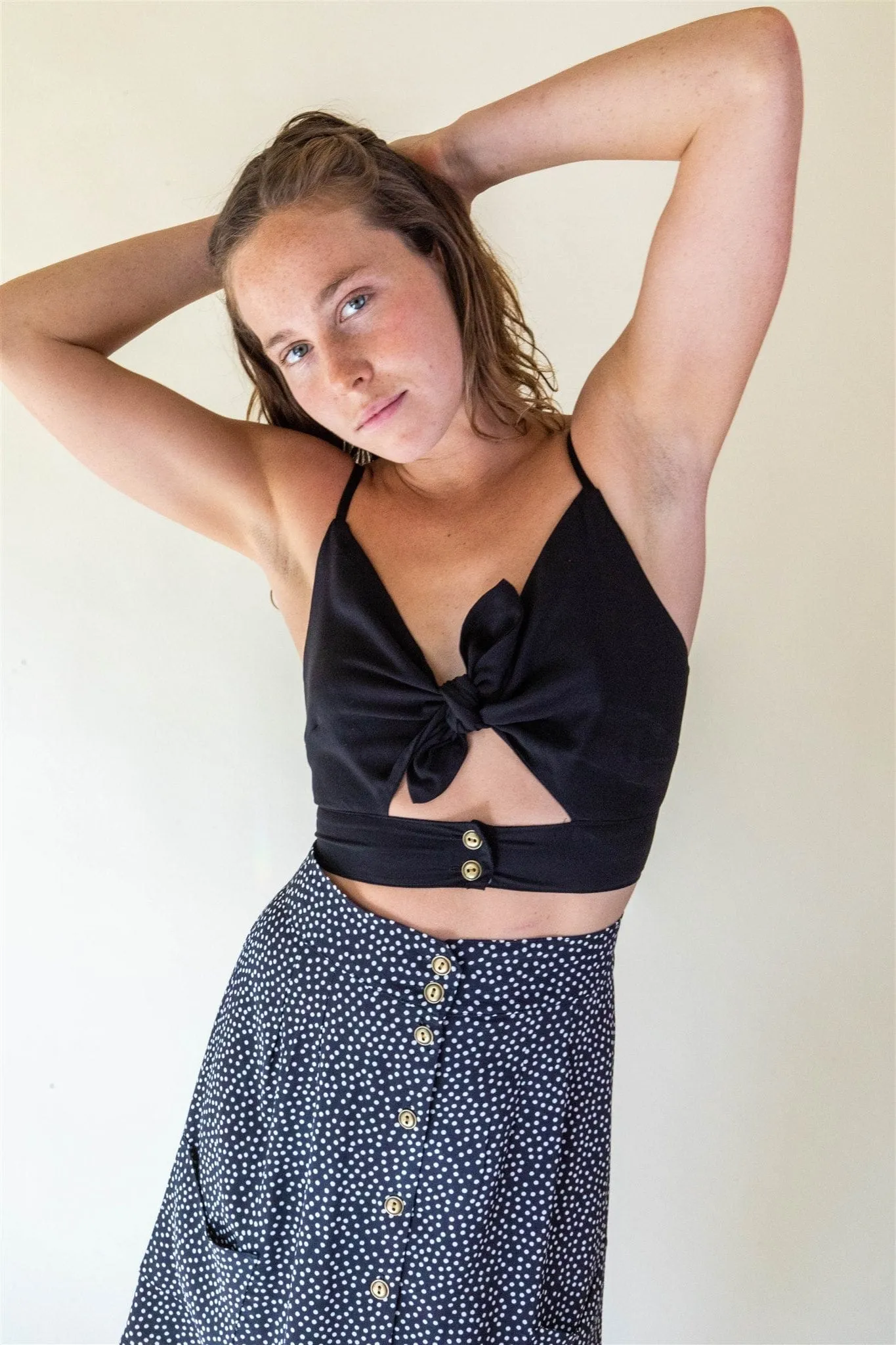 Dee Dee Top in Black Challis