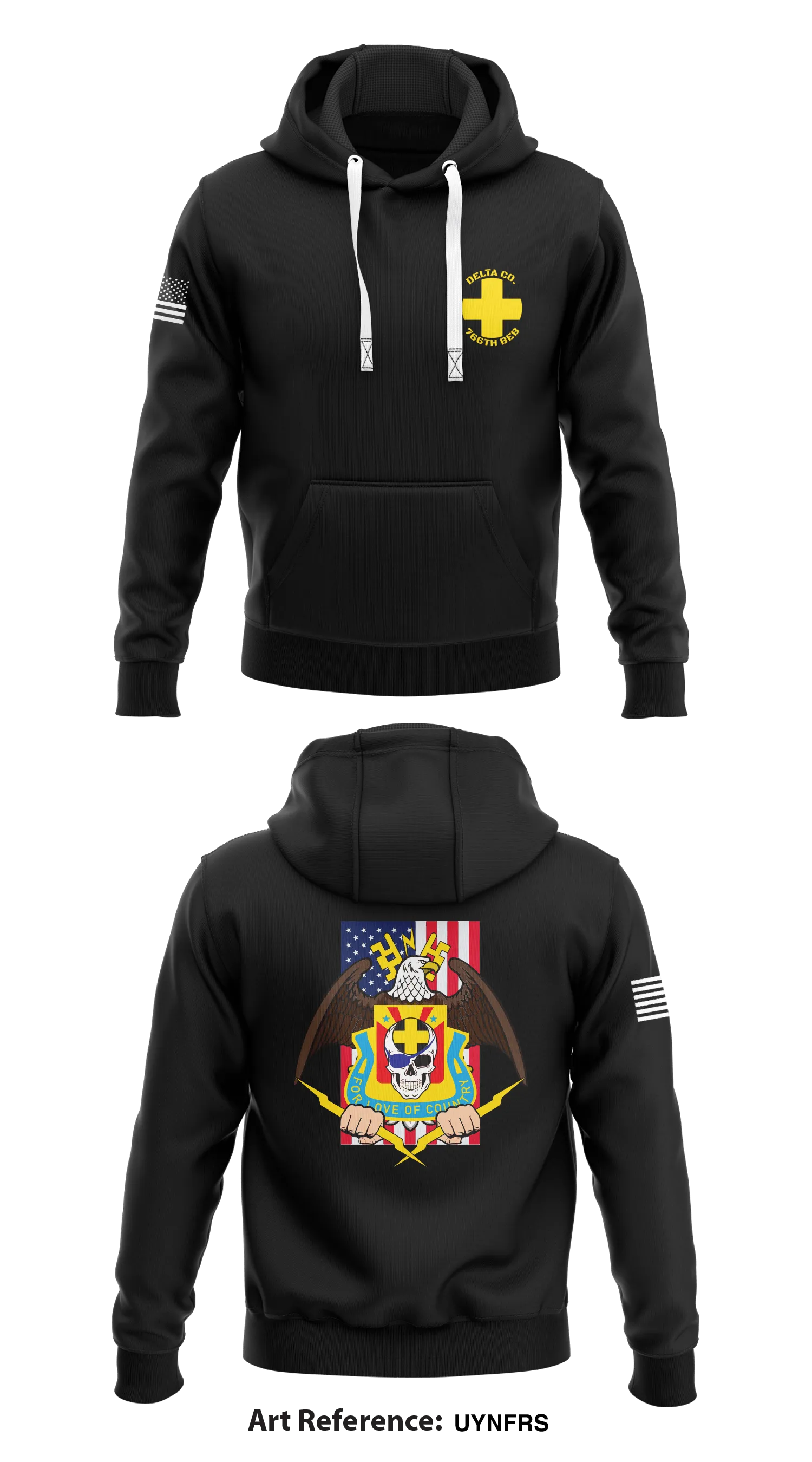 Delt Co., 766th BEB Store 1  Core Men's Hooded Performance Sweatshirt - uyNfRs