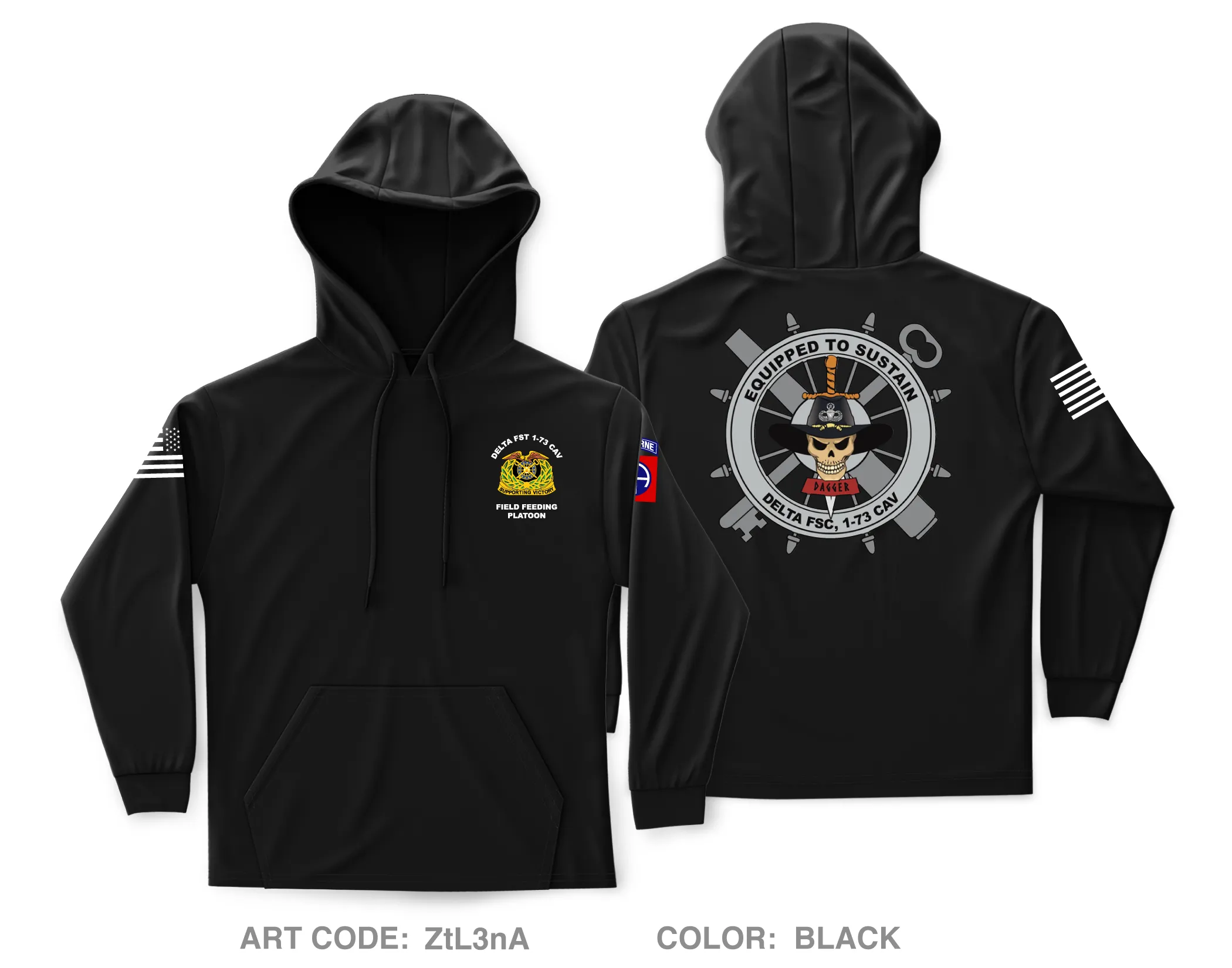 DELTA FST 1-73 CAV Core Men's Hooded Performance Sweatshirt - ZtL3nA