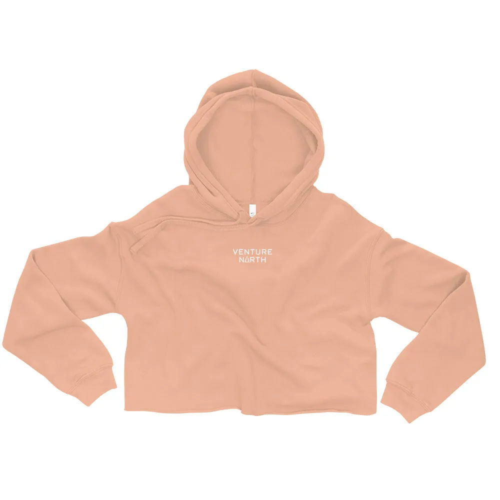Diamond Crop Hoodie - White