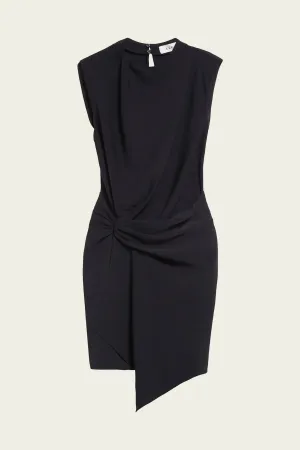 Dion Asymmetric Mini Dress in Black