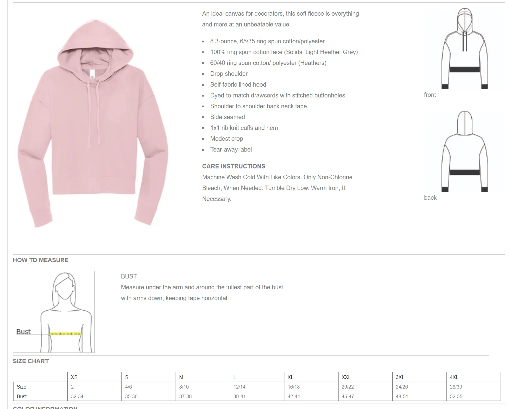 DT6101- *CUSTOMIZE ME* PUFF EMBROIDERED- Custom Mascot- Ladies fit Crop Hoodies (may want to size up 1 for extra length)