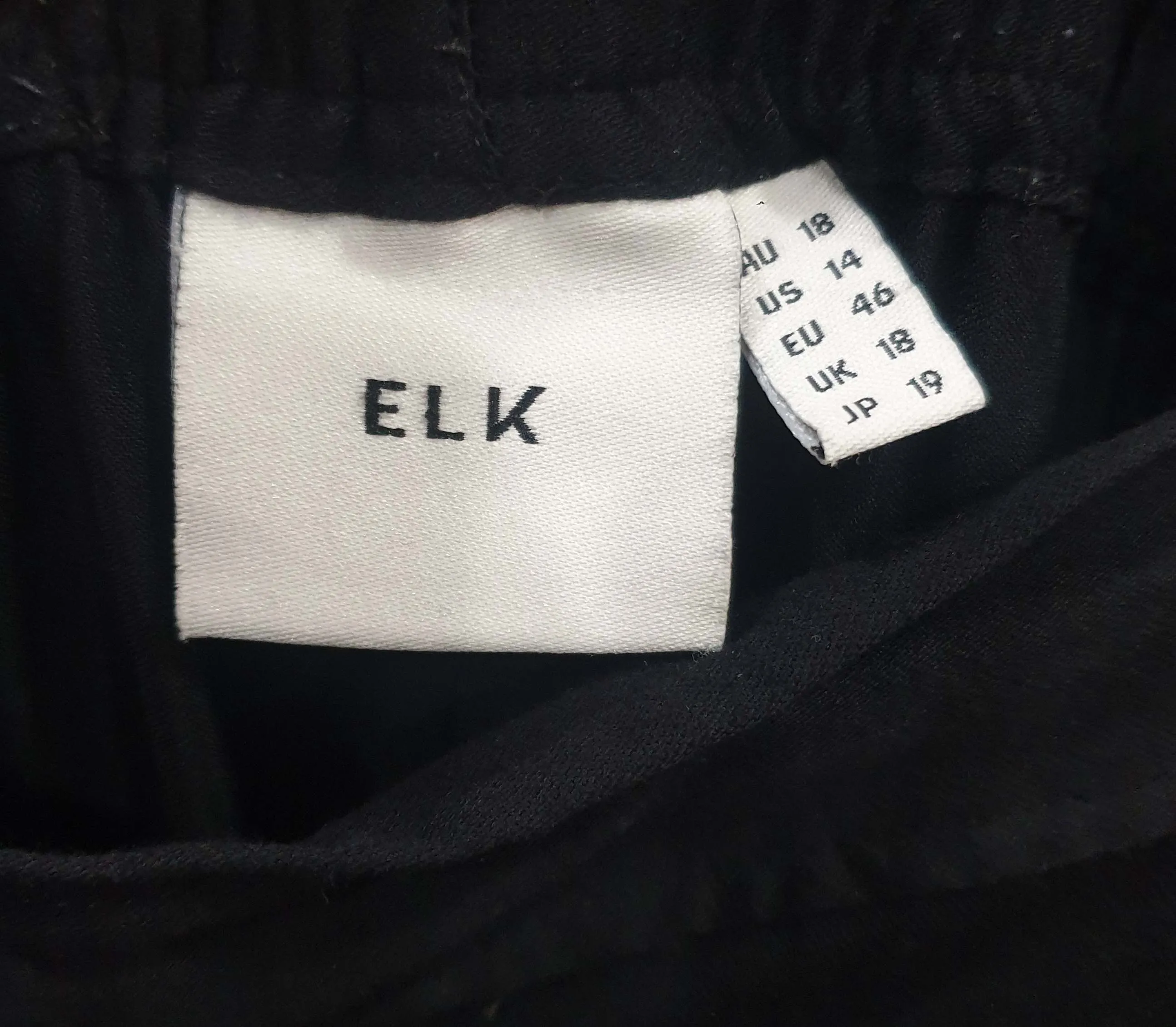 Elk black wide leg pants size 18