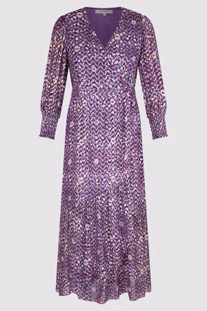 ENZA PARMA FLORAL PRINT MUSLIN LUREX MAXI DRESS