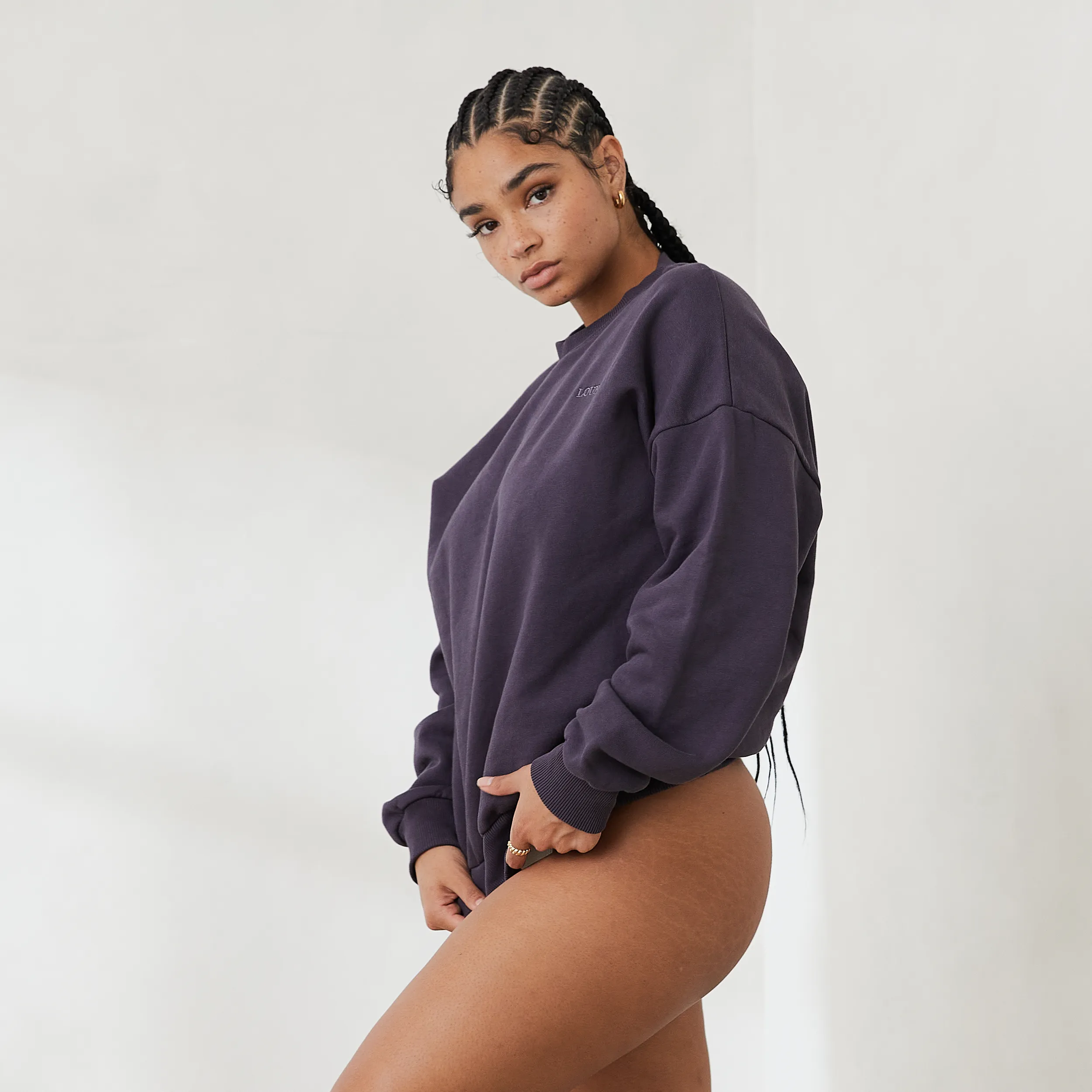 Essential Sweat Ras du cou - Bleu fumé