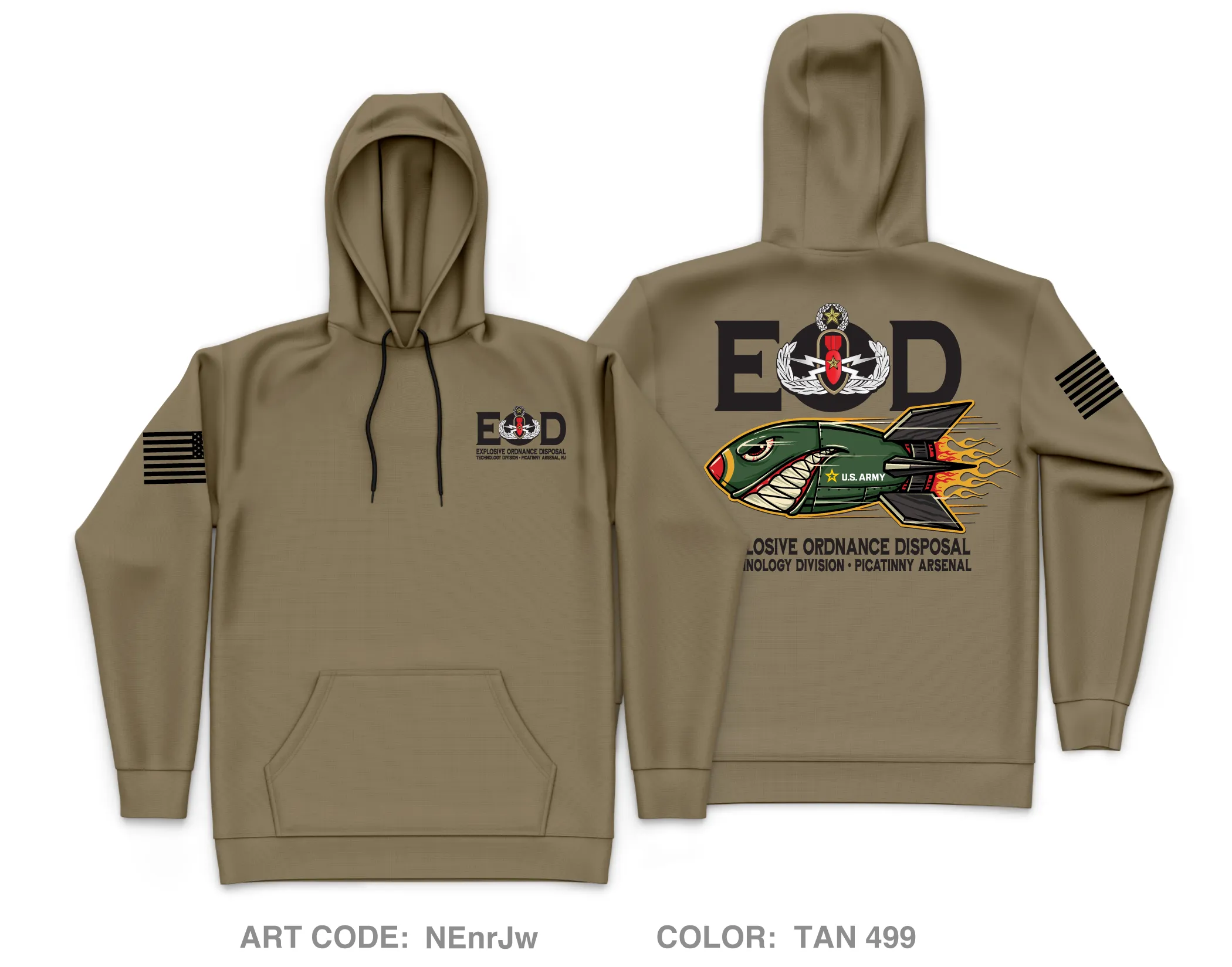 Explosive Ordnance Disposal Technology Division (EOD) Core Men's Hooded Performance Sweatshirt - NEnrJw
