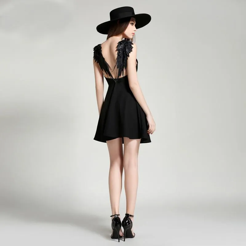 Faith Black Angel Wing Dress