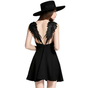 Faith Black Angel Wing Dress