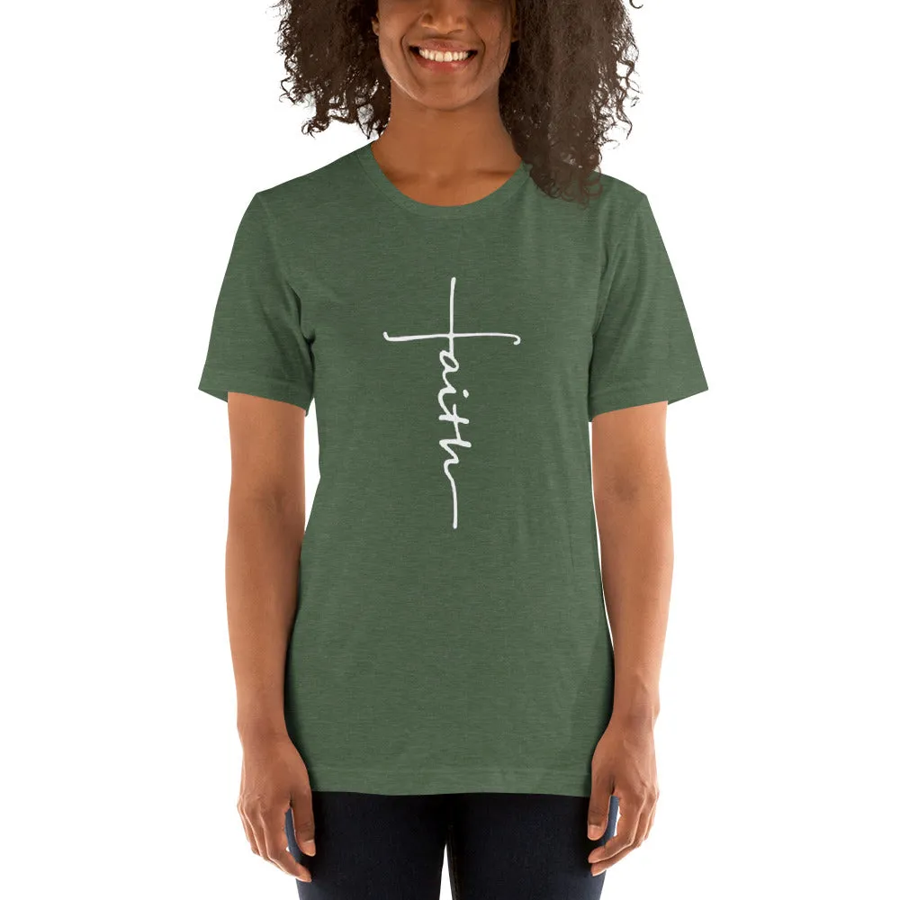 Faith Plus Women's Graphic Short Sleeve T Shirt in Heather Colors