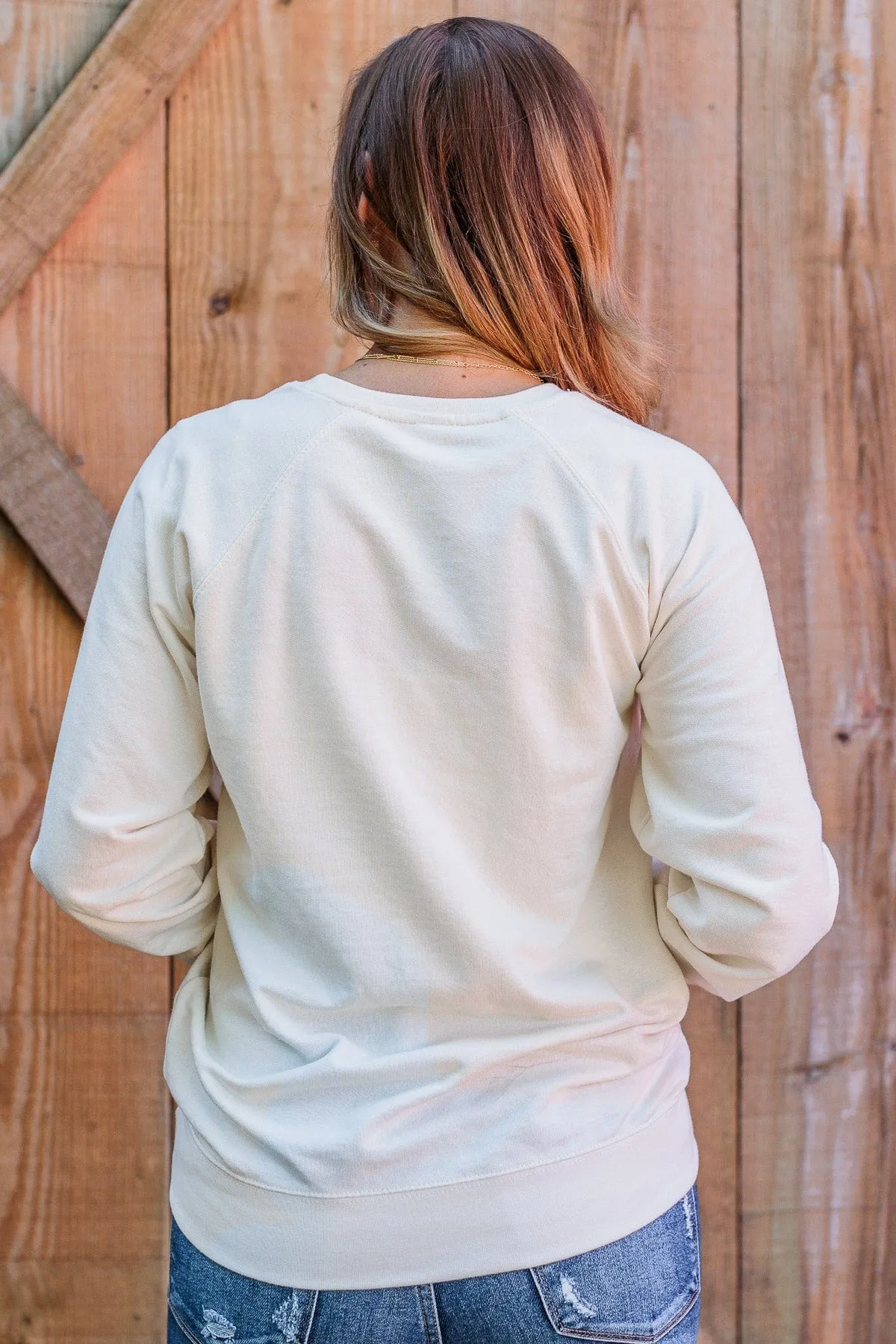 Fall Favorites Long Sleeve Graphic Top- Cream