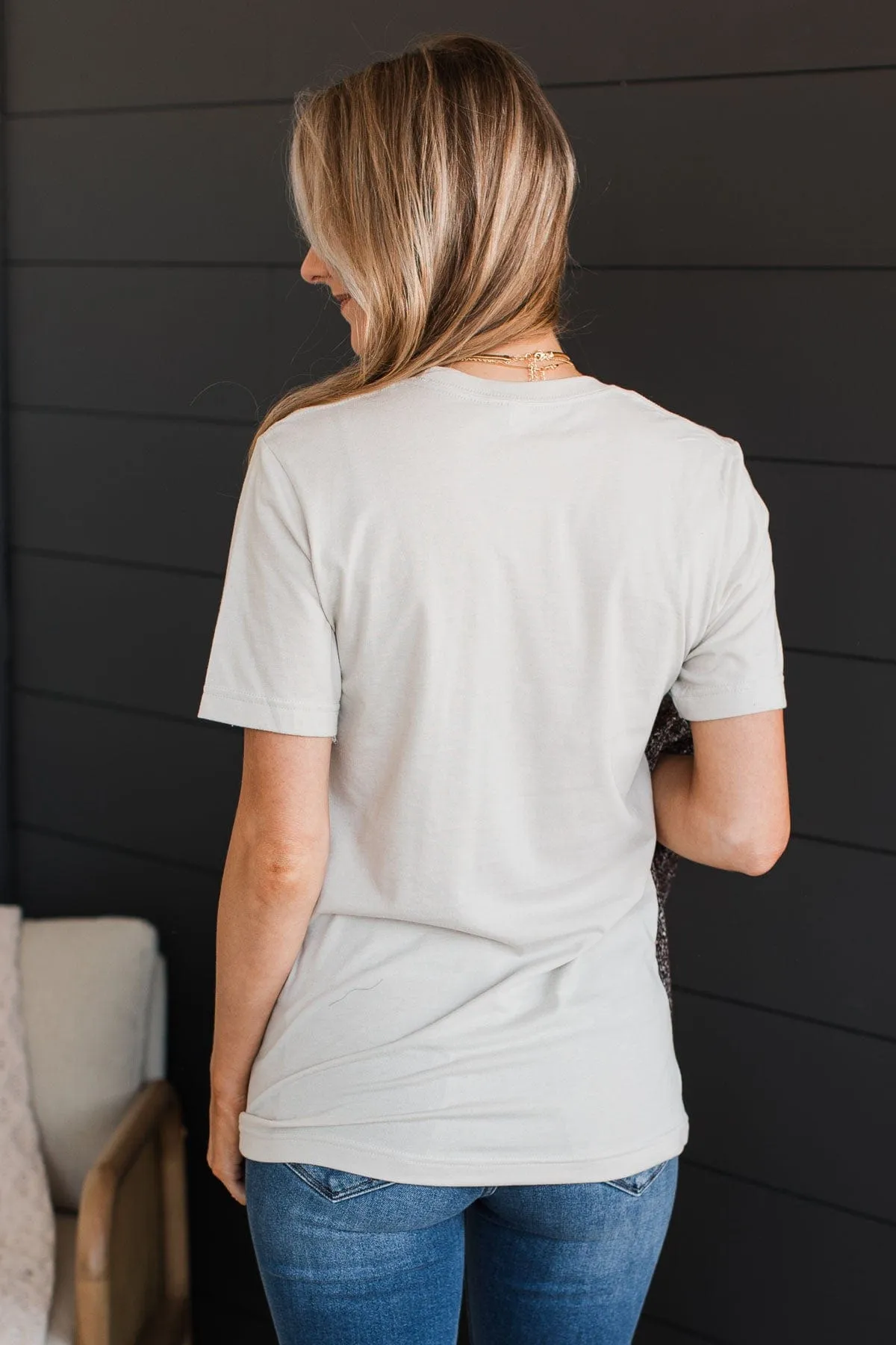 Fall Into You Graphic Tee- Light Taupe