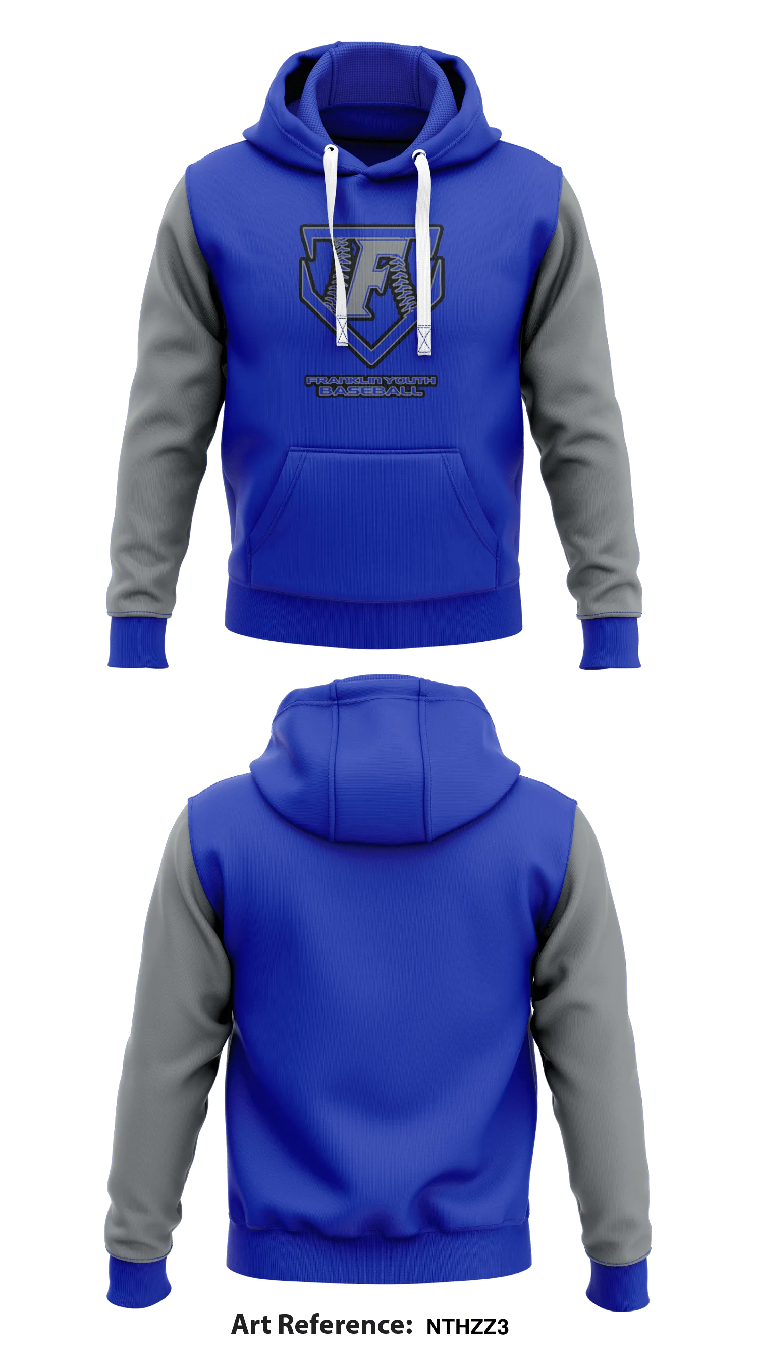 Franklin Youth Baseball  Core Men's Hooded Performance Sweatshirt - nthZZ3