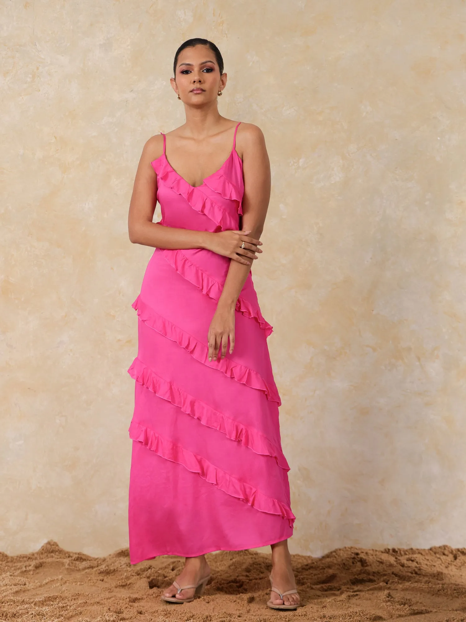 Frill-Detailed-Maxi-Dress