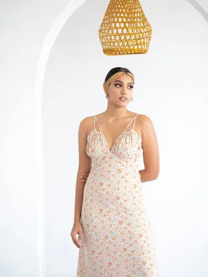 Front Tie Up Detal Maxi Dress