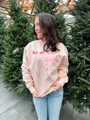 Full Of Holiday Spirit Crew - Pale Pink