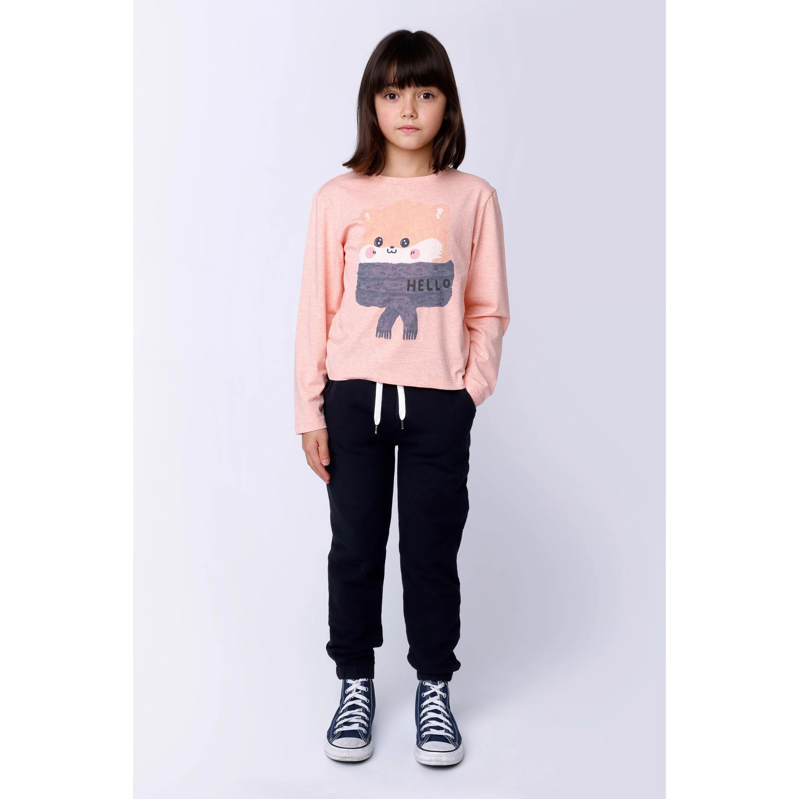 Furry Gathered Cuff Trackies - Black