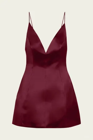 Giavanna Mini Dress in Port