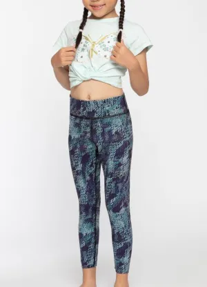 Girls Yoga Tights Camo Reversible
