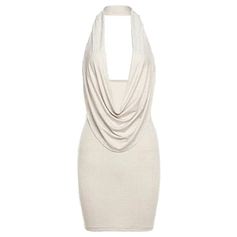 Halter Backless Sheath Dress - Sexy Slim Fit Cocktail Dress