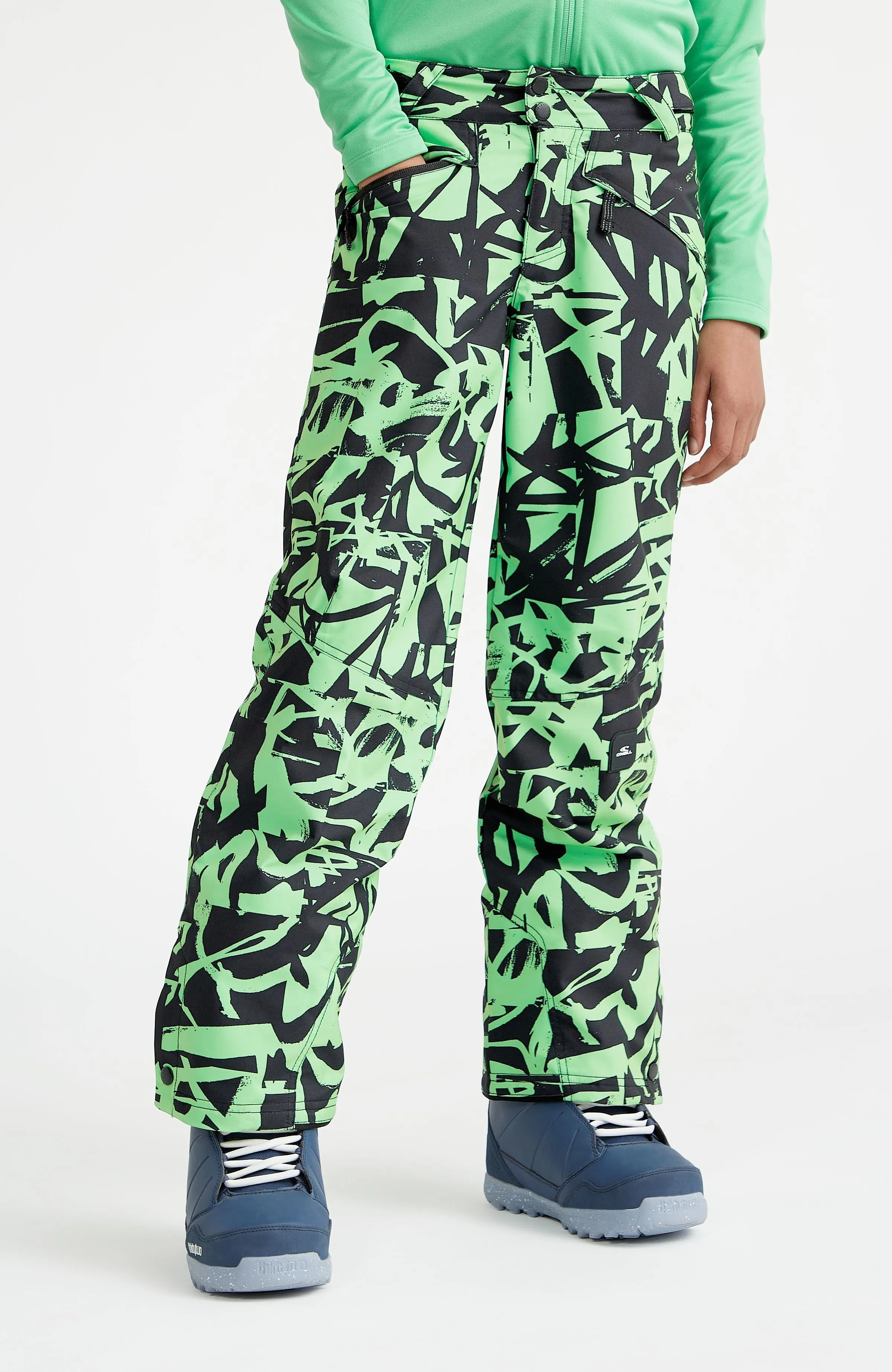 Hammer Printed Skihose | Green Scribble