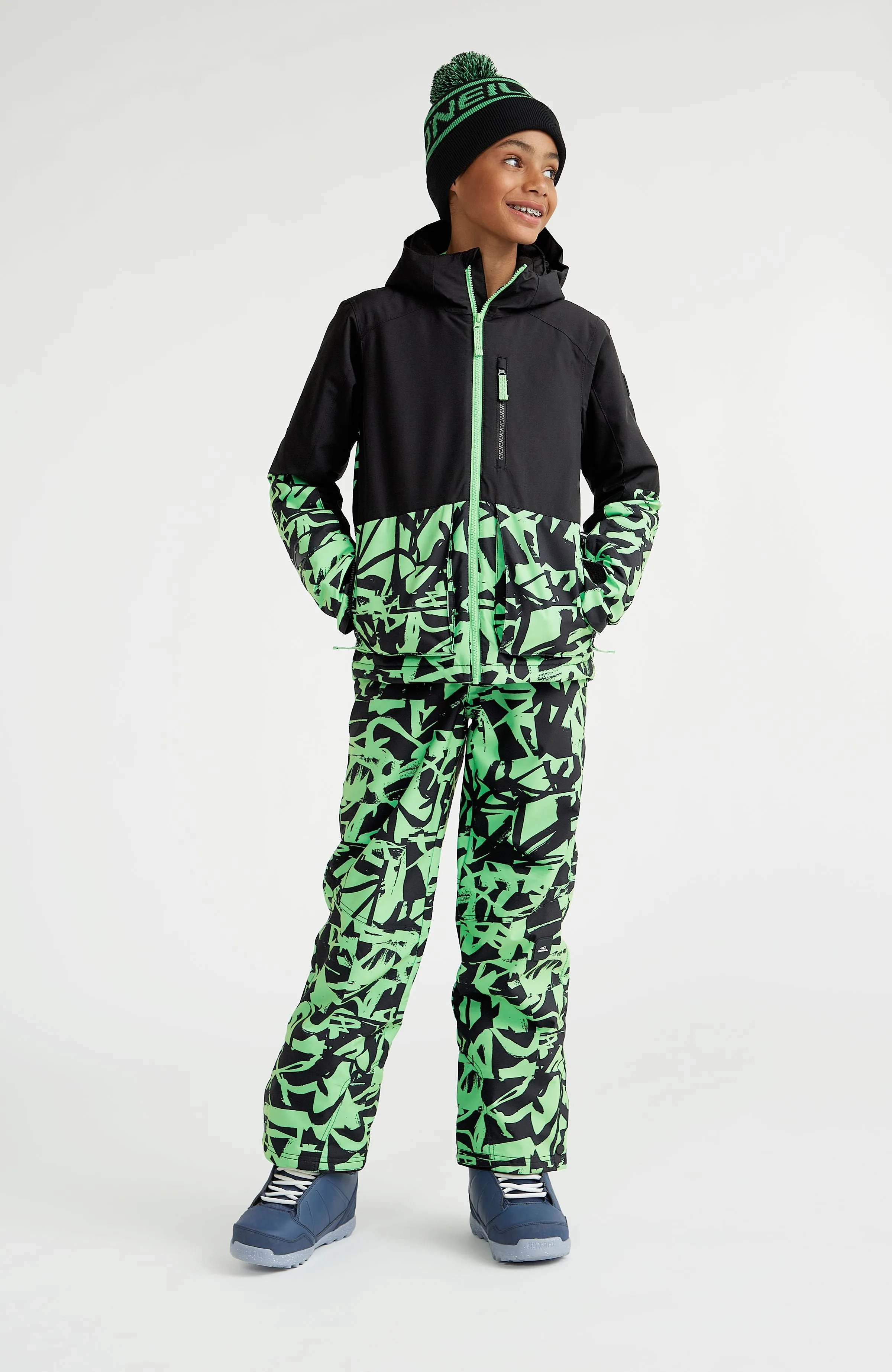 Hammer Printed Skihose | Green Scribble