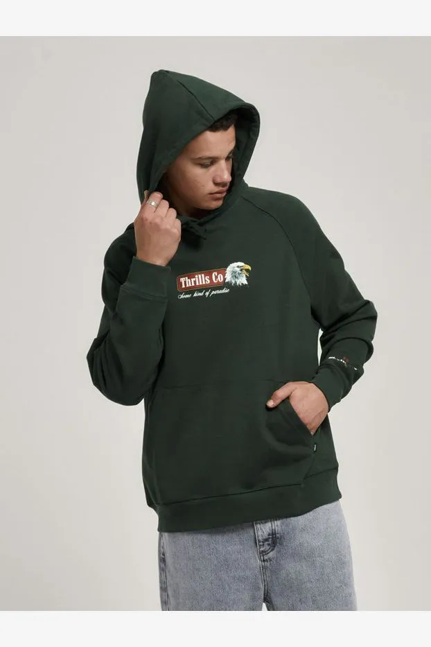 HEAVY STRENGTH RAGLAN PULL ON HOOD - SYCAMORE