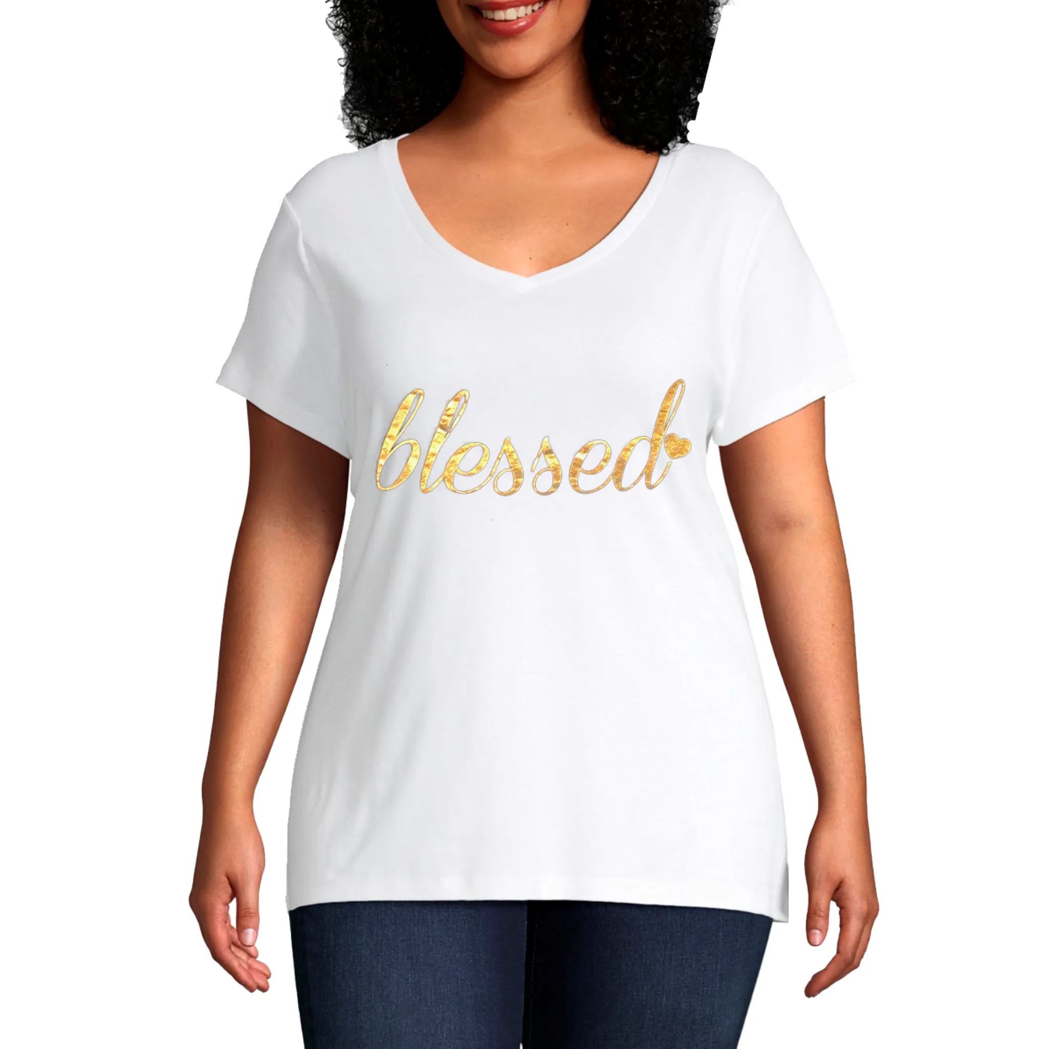 High Velocity  Blessed Heart Plus Graphic Short Sleeve Tee