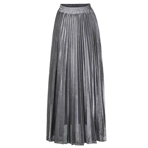 High waist A-line pleated Skirt