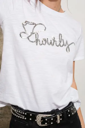 Howdy Sequin Graphic Tee