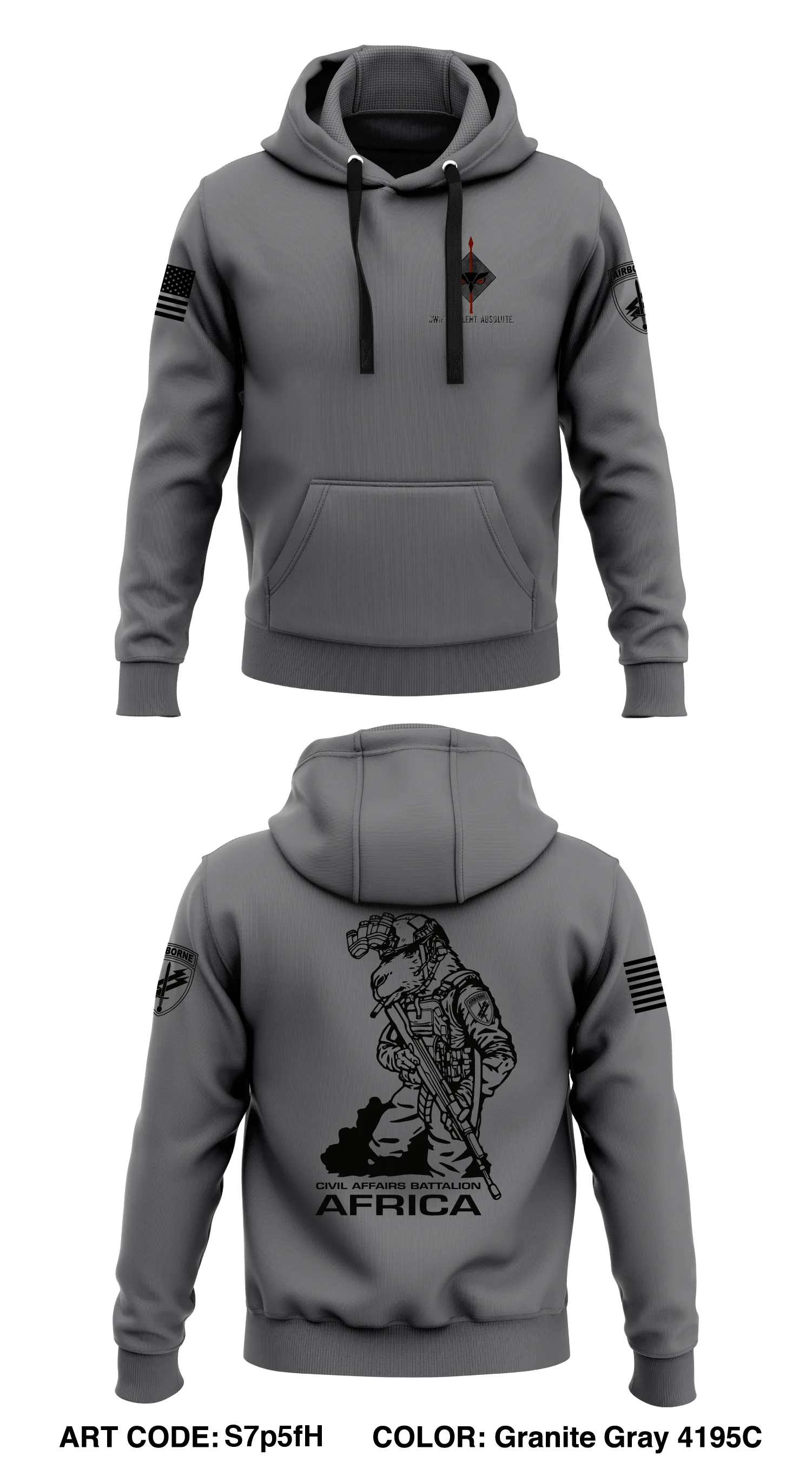 HQ (-) 411th Civil Affairs Battalion  Core Men's Hooded Performance Sweatshirt - S7p5fH