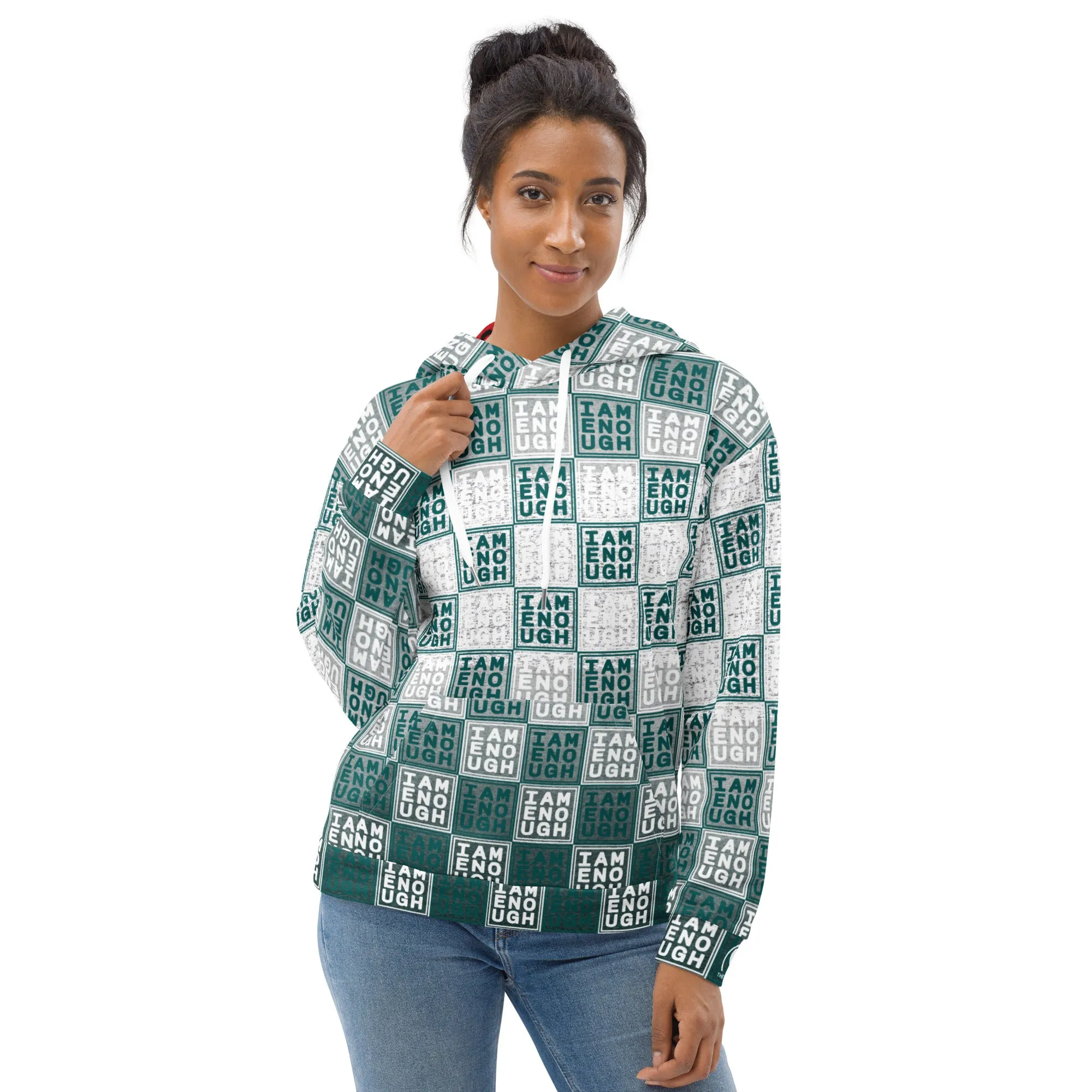 I Am Enough - All-Over Print Unisex Hoodie