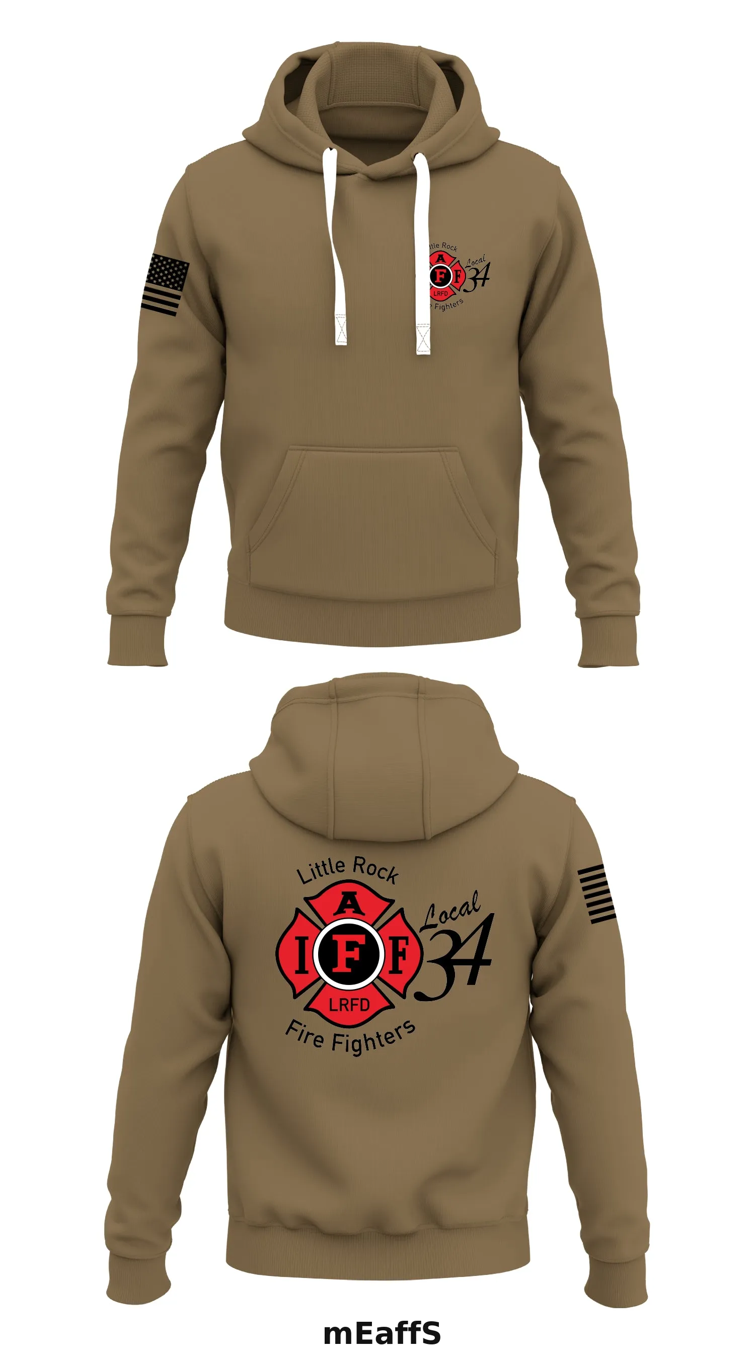 IAFF Local 34 Store 1  Core Men's Hooded Performance Sweatshirt - mEaffS