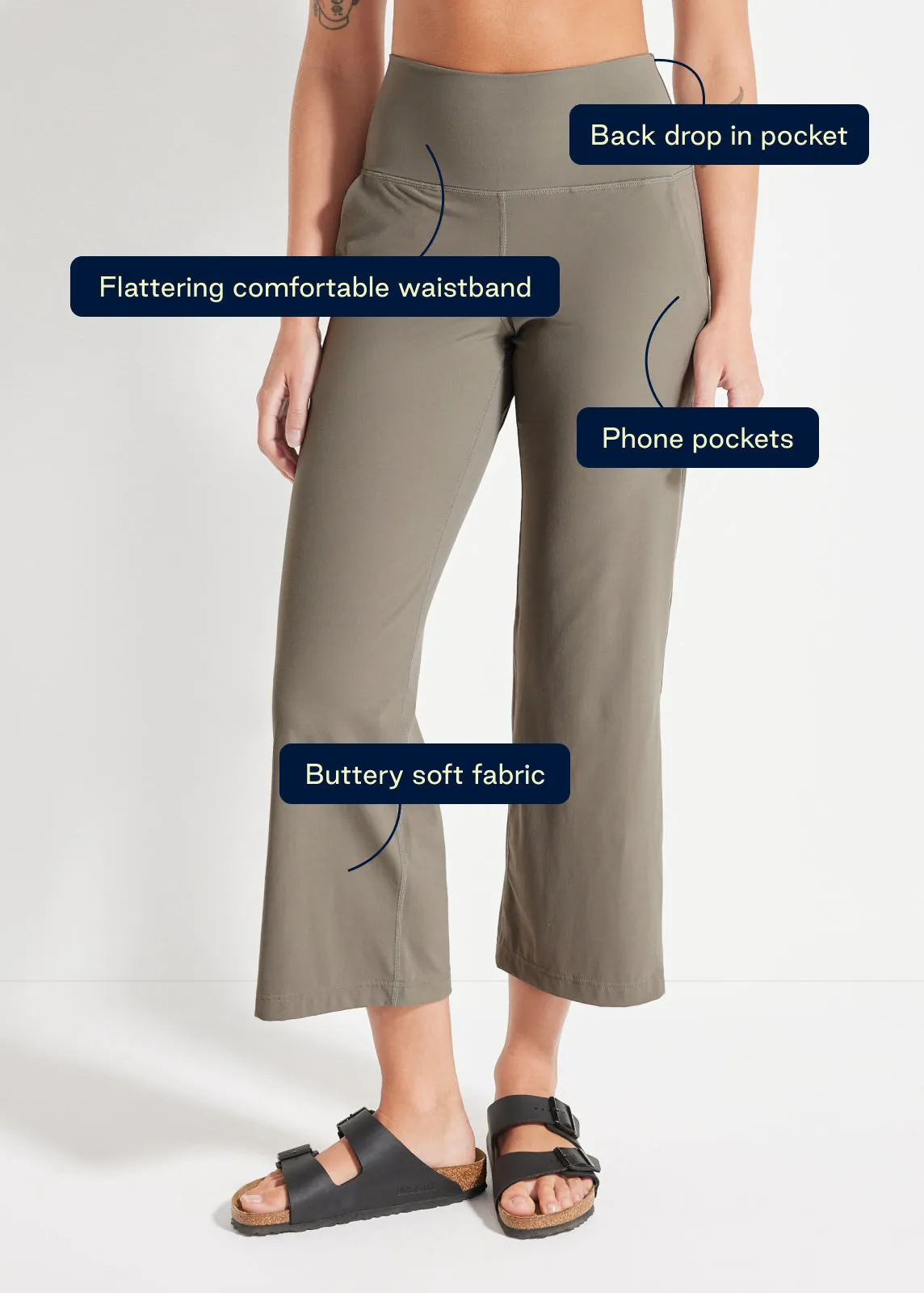 In Motion Cropped Wide Leg Pant