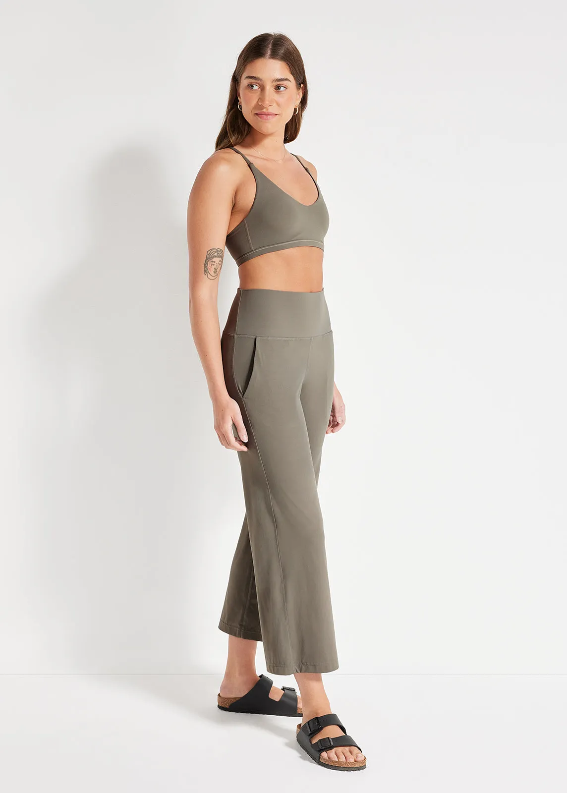 In Motion Cropped Wide Leg Pant