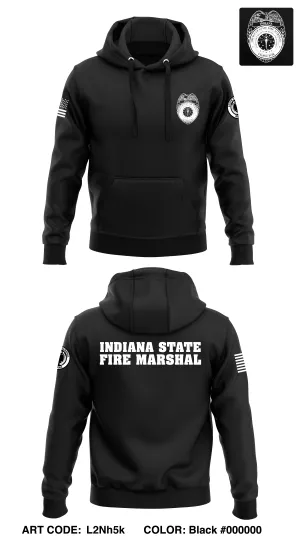 INDIANA STATE FIRE MARSHAL STORE 1 Core Men's Hooded Performance Sweatshirt - L2Nh5k