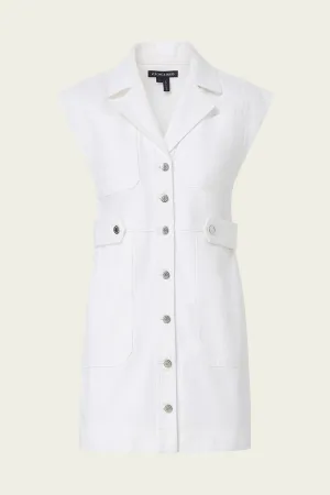 Jax Denim Shirtdress in White