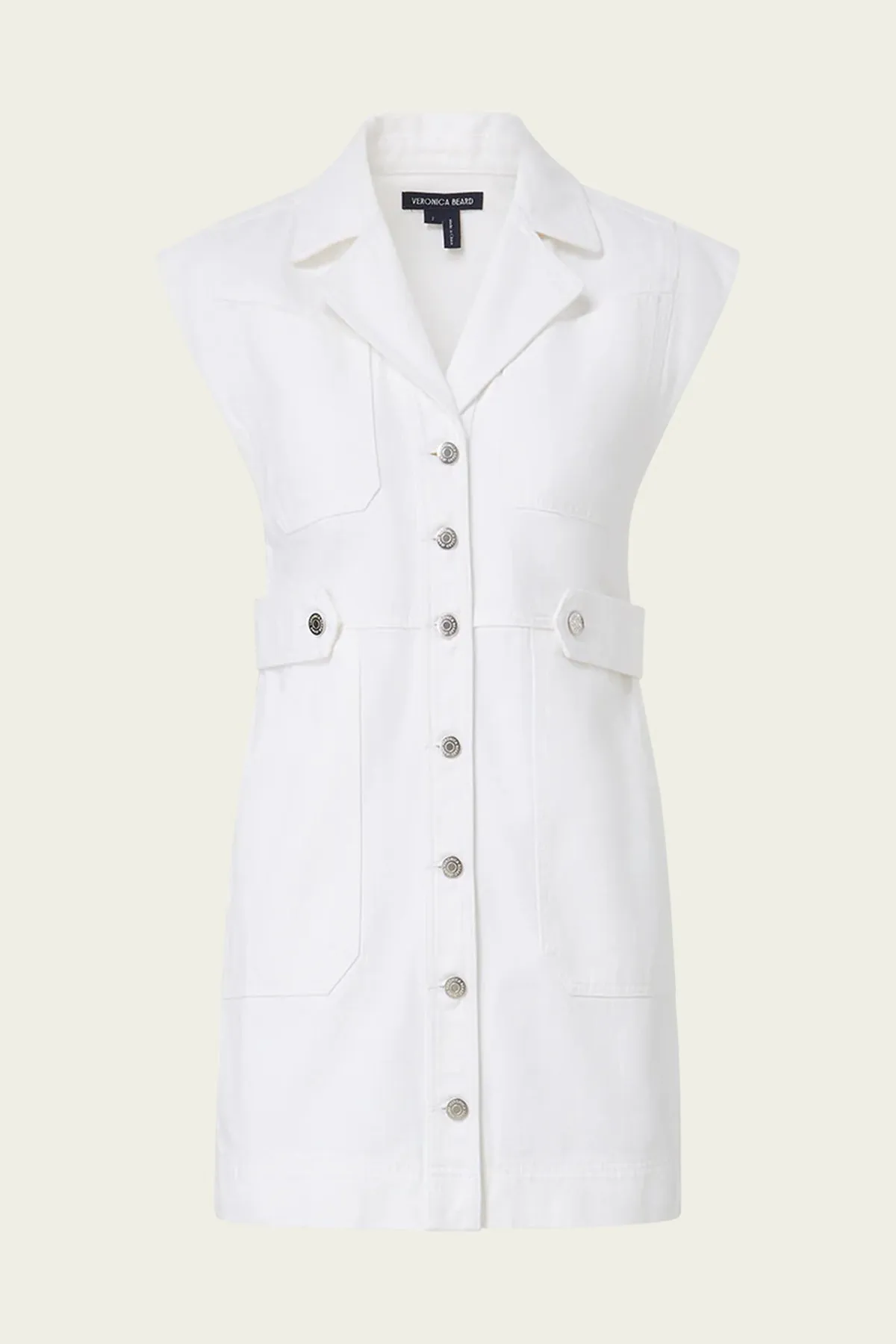 Jax Denim Shirtdress in White