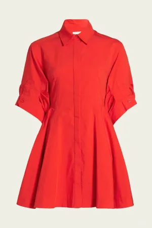 Jazzie Short Sleeve Dress in Fiery Red