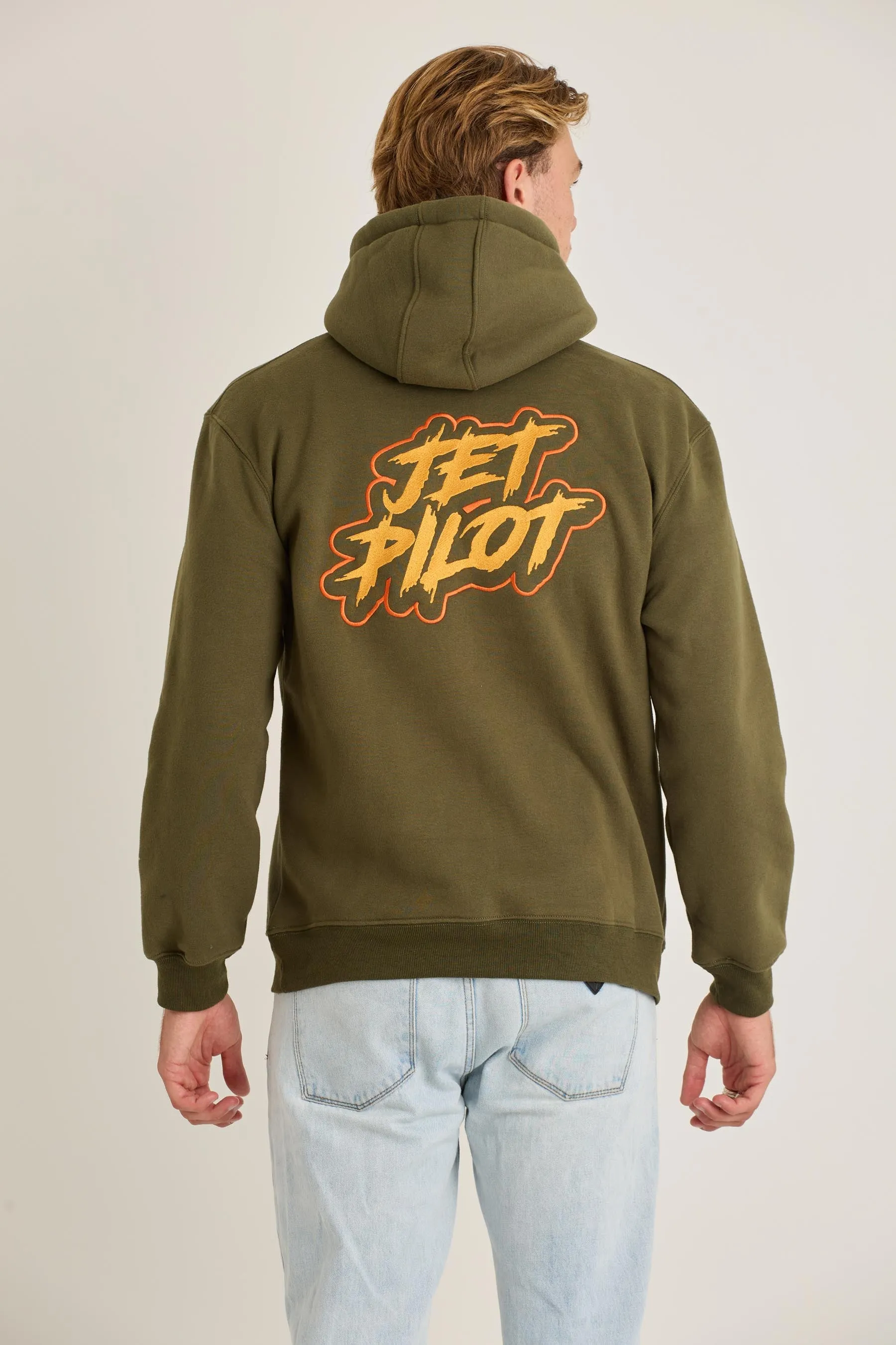 Jetpilot Yowie Sherpa Mens Pullover - Army