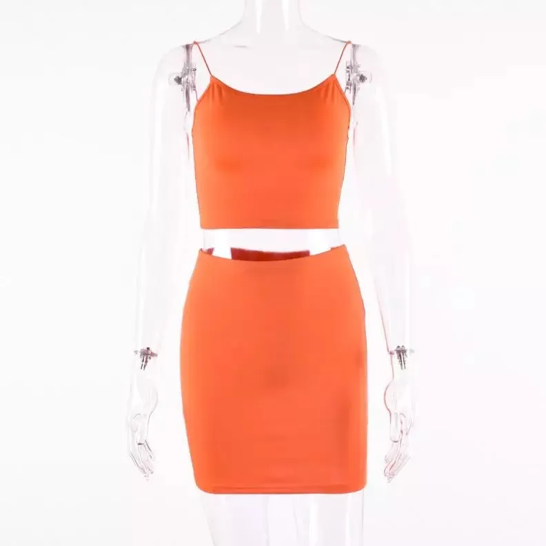 Joey spaghetti straps two piece set