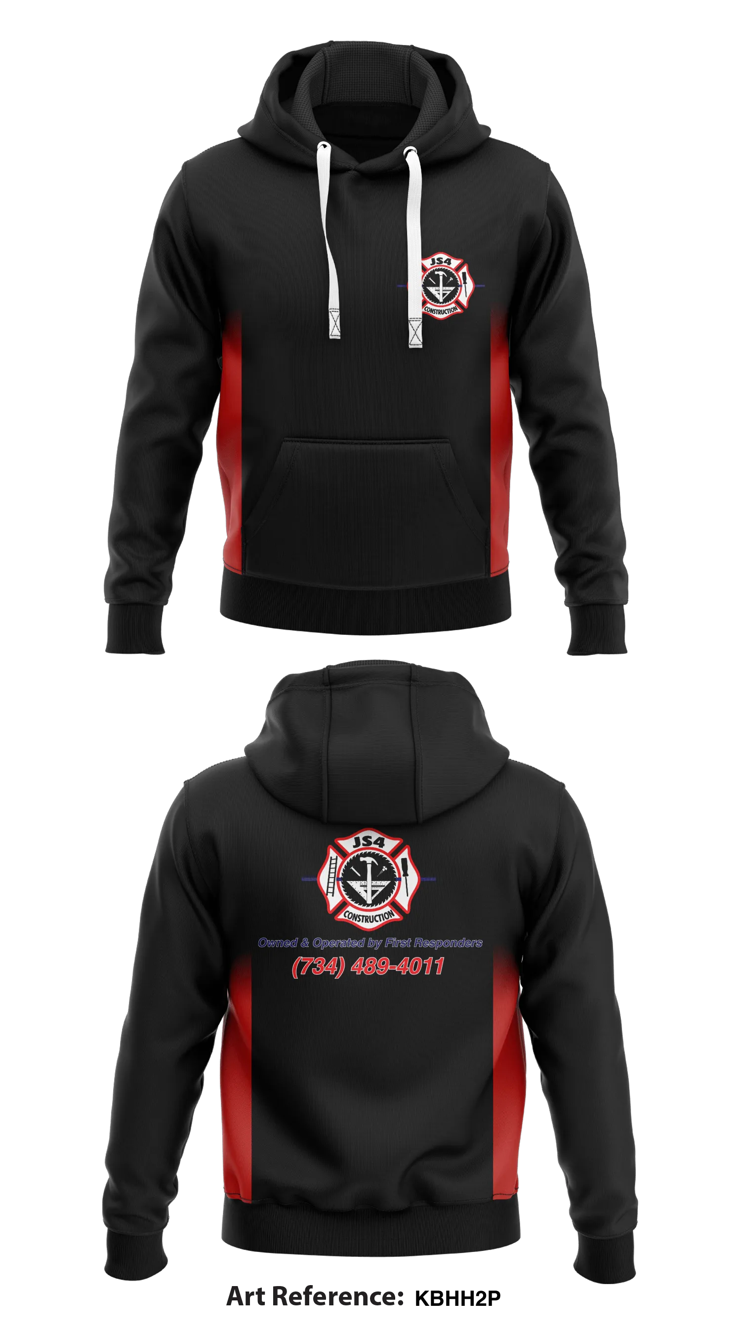 JS4 Construction  Store 1  Core Men's Hooded Performance Sweatshirt - kBHh2p