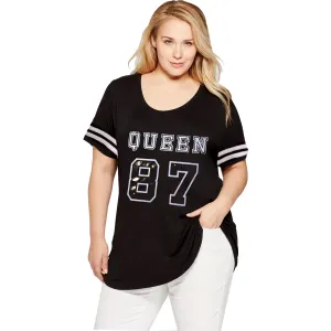 Junior Plus Foil Graphic Football Top-Queen 87