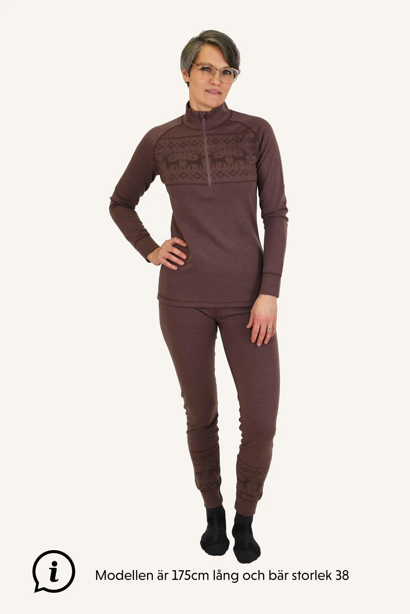 KÅBDALIS MERINO PANTS, WOMEN - DUSTY MAUVE