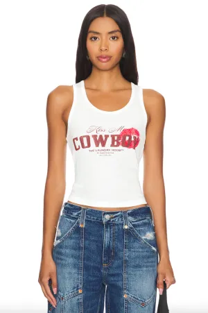 Kiss Me Cowboy Rib Tank