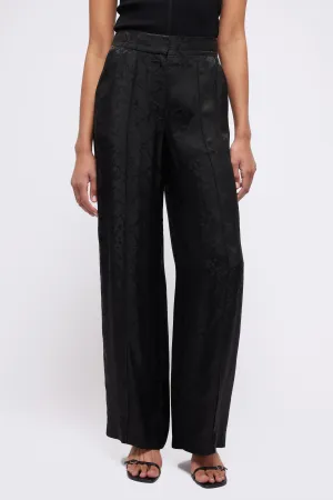Kyra Wide Leg Pant in Black Python