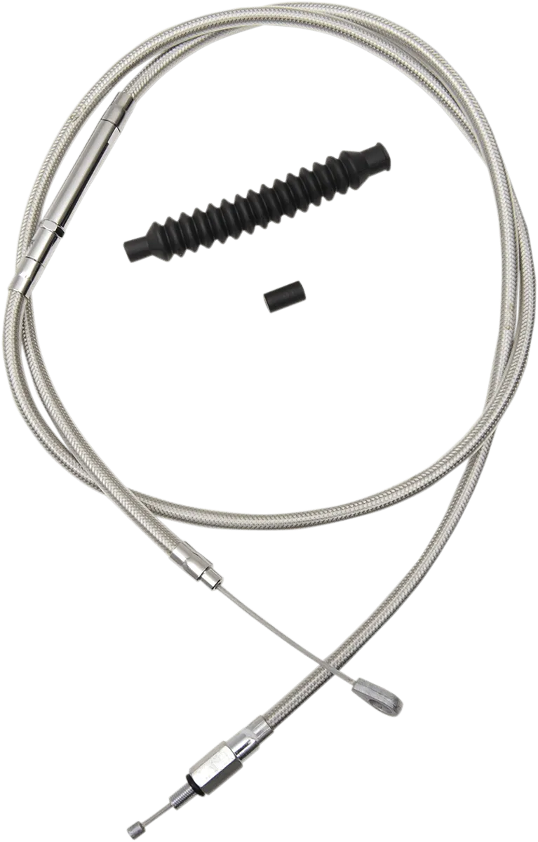LA Choppers LA-8010C08 Braided Clutch Cables - Mini Ape Hanger - Stainless