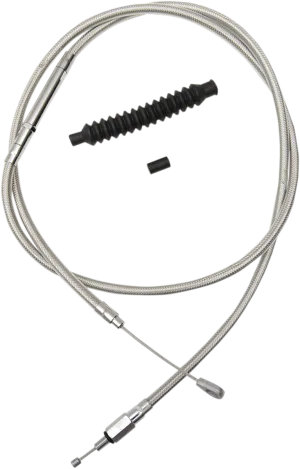 LA Choppers LA-8010C08 Braided Clutch Cables - Mini Ape Hanger - Stainless